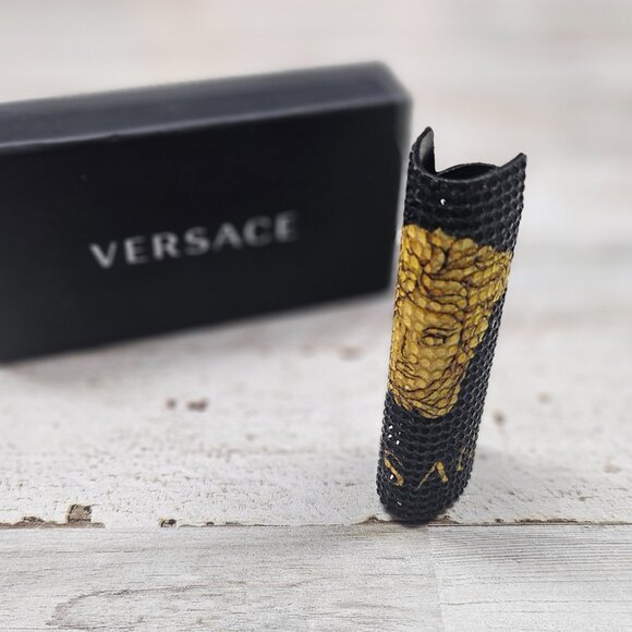 Versace Crystal-Embellished Lighter Case RARE | Designer Accessory | Medusa Head - Picture 4 of 7